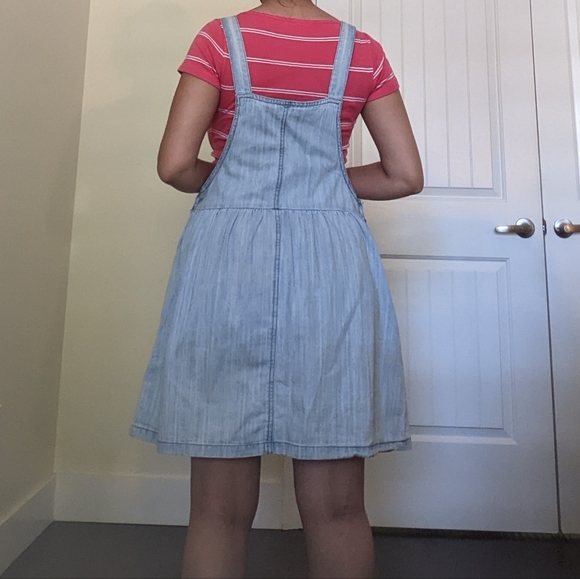 Vintage Y2K Forever 21 Denim Overall Suspender Dress - Picture 2 of 3